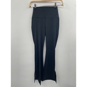 NWT Balera Side-Split Flare Leggings Women's Small 4-6 Black Pull-On Stretch